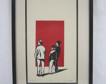 Vintage Framed Print, "Broadway, NYC"