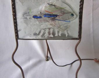 Art Glass Lamp, Sea Life
