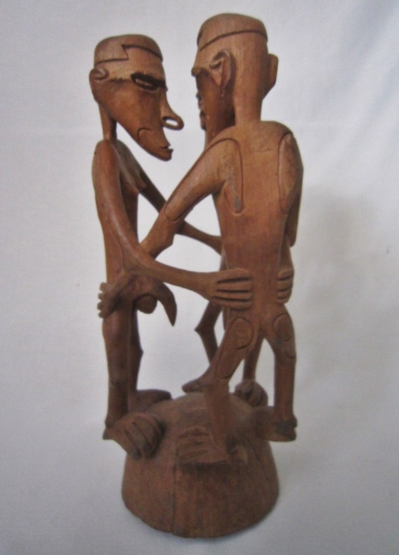 Antique African Carved Wood Figure Etsy