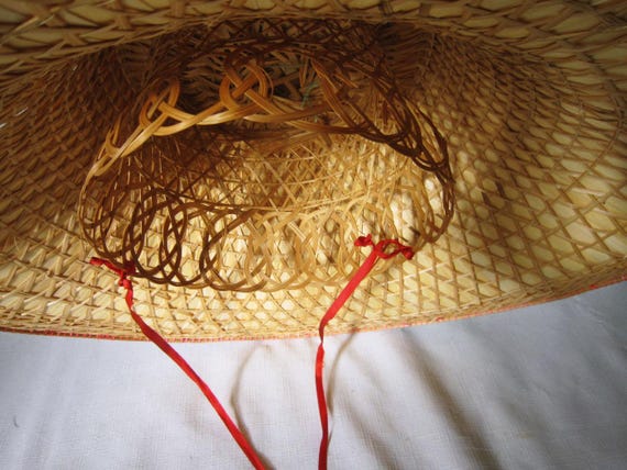Vintage Thai Straw Hat - image 5