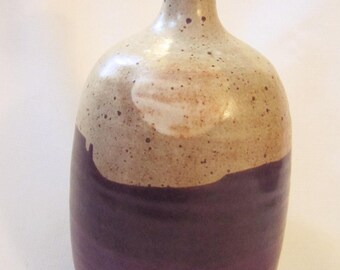 Mid Century Art Pottery Decanter, Signed