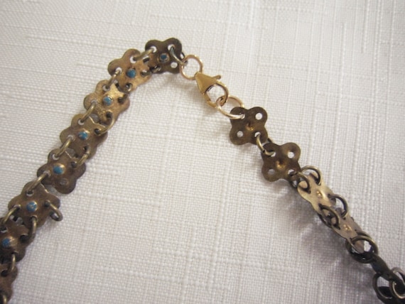 Vintage Egyptian Scarab Collar Necklace - image 4