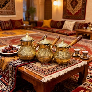 Traditional Copper Dallah Coffee Pot | Indian Craftsmanship, Arabic Turkish Brew