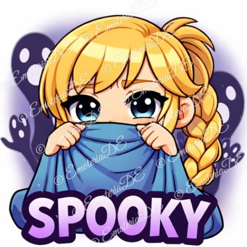 Twitch Emotes Pack - Chibi Girl - Blonder Flechtzopf - 23 Emotes + 5 ...