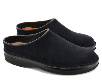 Clog Navy Suede - Made in England