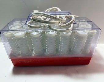Vintage Clairol Style Heated Hair Curlers Rollers model C-20-1 Tested #569