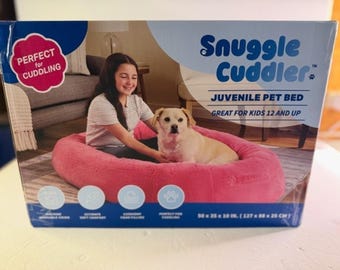 Snuggle Cuddler Oversized Plush Juvenile Human Dog Bed (Pink)#374