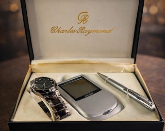 Charles Raymond Vintage Watch Calender & Pen Gift Set. (Untested)#283
