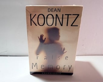 Livre audio vintage Dean Koontz intitulé « False Memory » 1999 - 12 cassettes intégrales #507