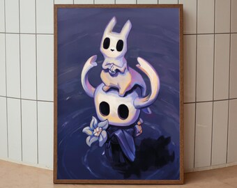 Rain World  And Hollow Knight Poster Print, Gamer Poster, Gaming Room Wall Decor, Video Game Gifts