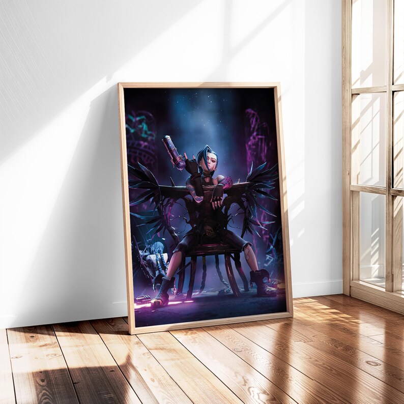 Arcane Jinx Poster | Dark Gaming Wall Art | Jinx Digital Download ...