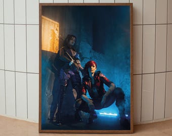 Arcane Vi and Caitlyn Poster, Arcane Vi Video Game Poster, Gaming Poster,  Game Poster, Gamer Poster Gift , Wall Decor, Game Print, Room