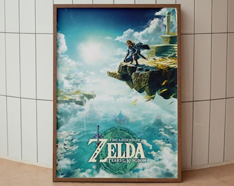 The Legend of Zelda Tears of The Kingdom Poster, Gaming Room Poster, Gaming Wall Poster, Gaming Print Poster, Game Gift, Video Games Poster