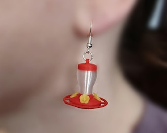 Hummingbird Feeder Earrings