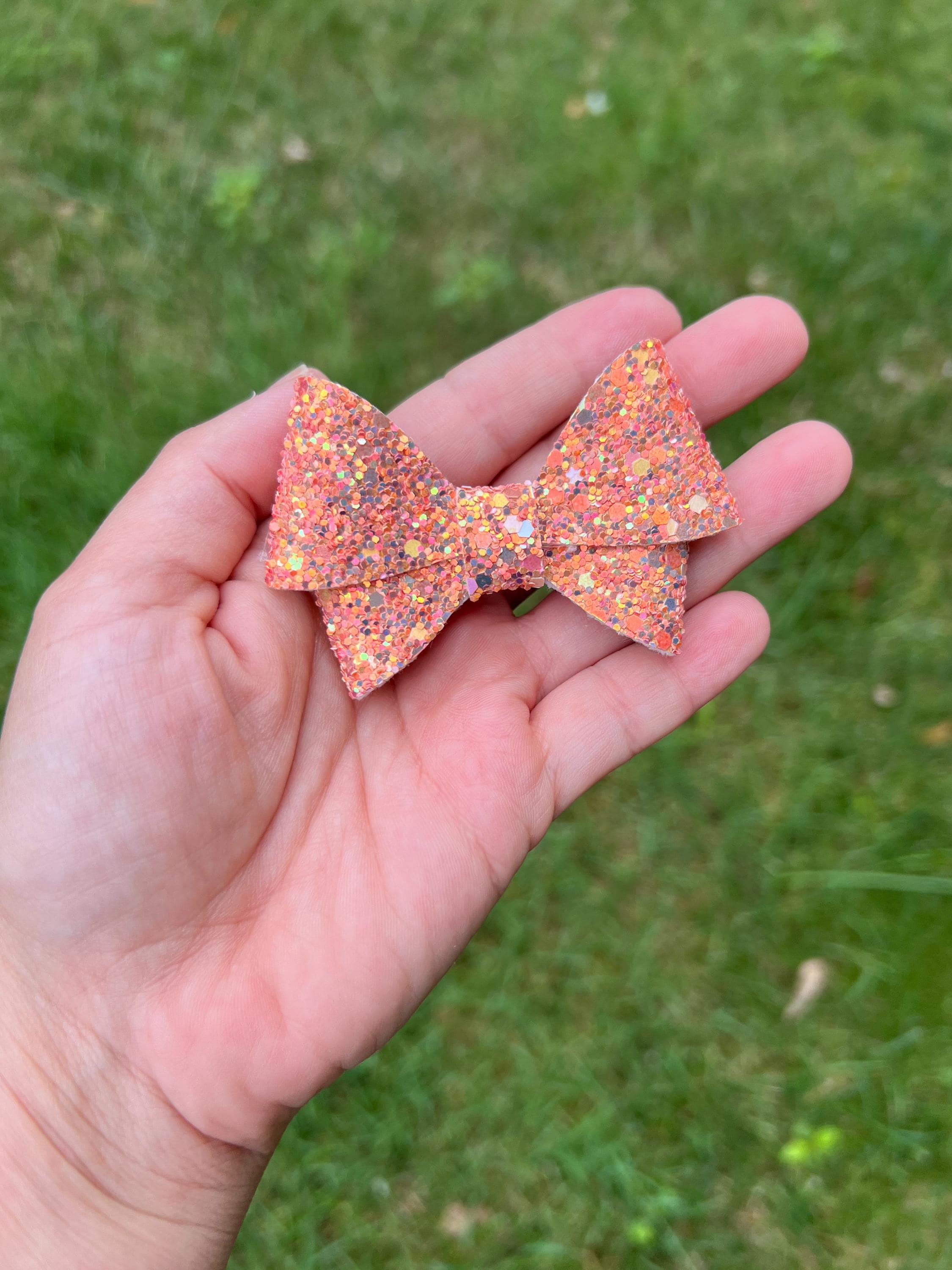 Fall Chair Bows Orange Bow, Glitter Bow, Orange Hair Bows, Fall Hair Bows for Toddler ...