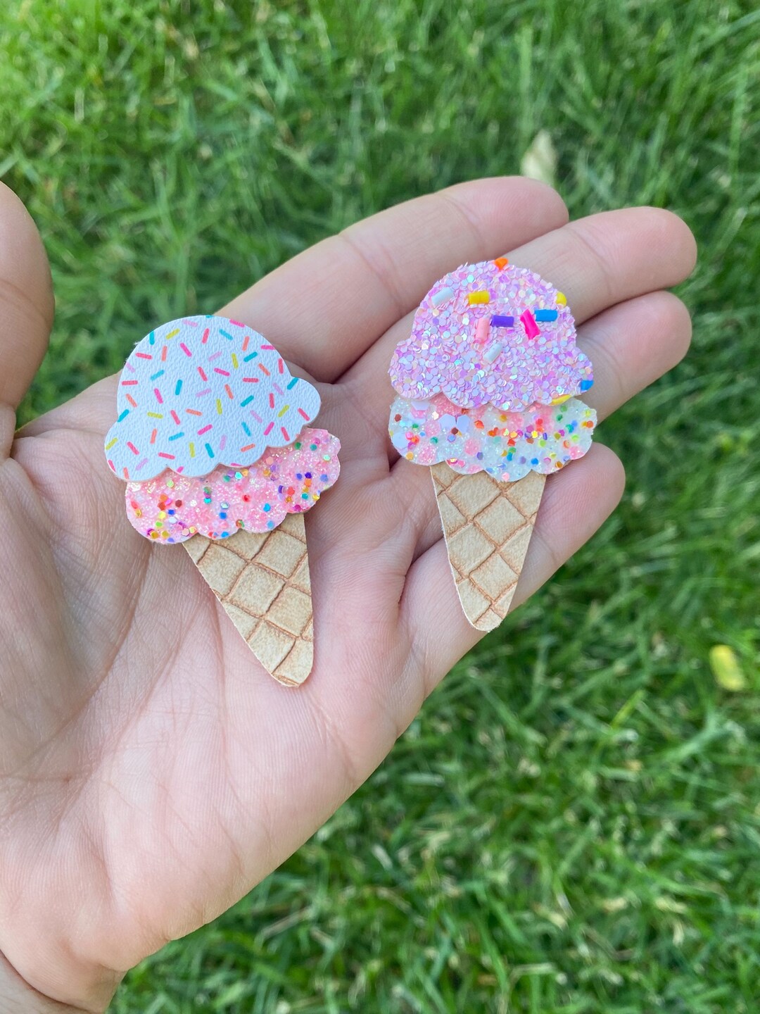 Ice Cream Hair Clip, Sprinkle Hair Clip, Ice Cream Birthday Party