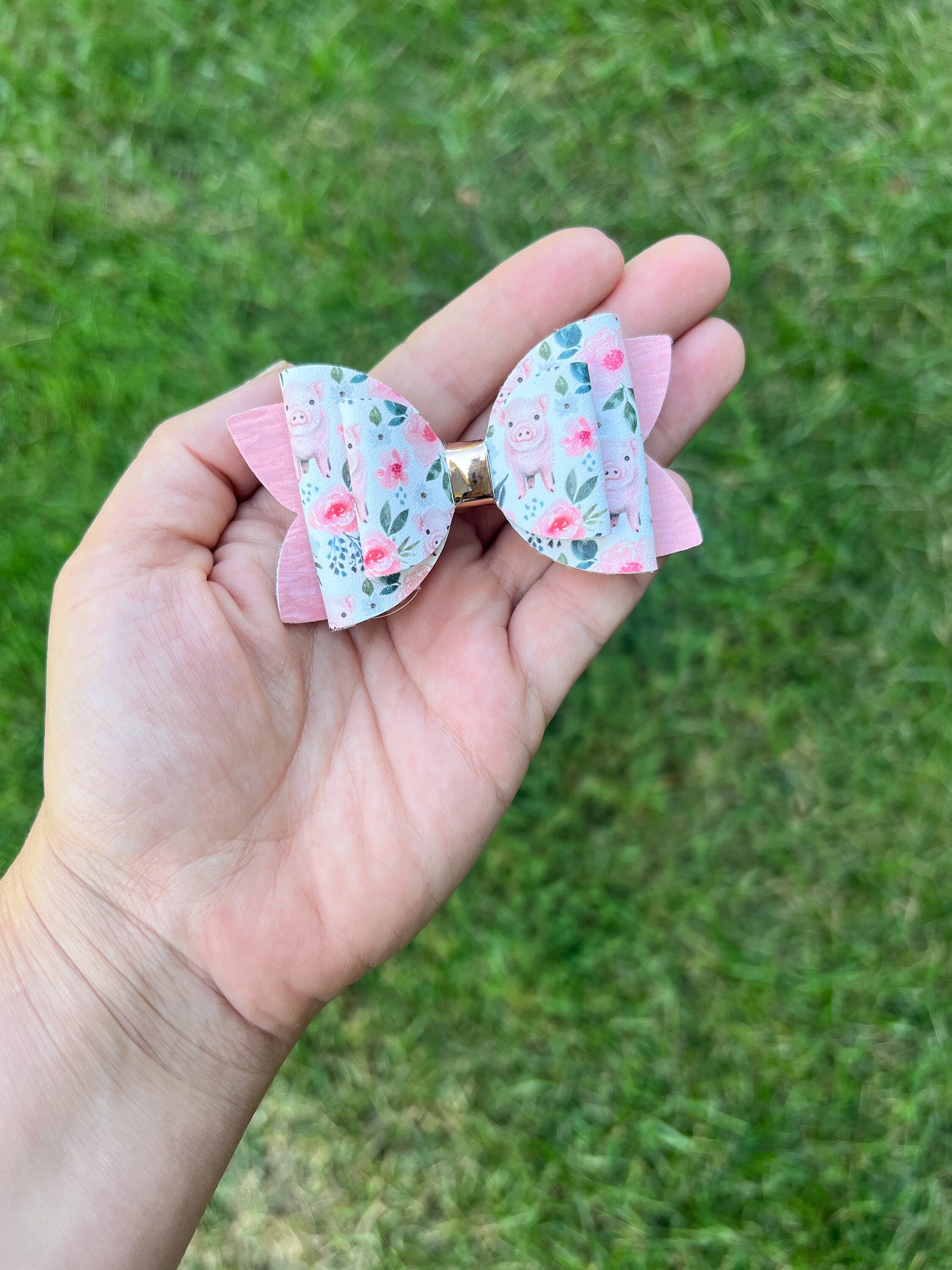 Fall Chair Bows Pig Bows, Pink Bow, Pink Hair Bow, Fall Hair Bows for Toddler, Fall ...