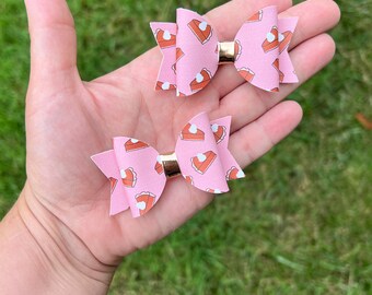 Thanksgiving bow, Thanksgiving hair bow, fall piggies, pigtail bows, pigtail bow set, fall hair bows for girls, fall bows for toddler
