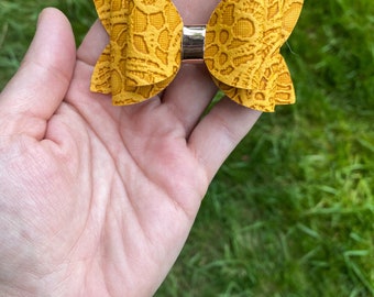 mustard hair bow, fall hair accessories, mustard headband for babies