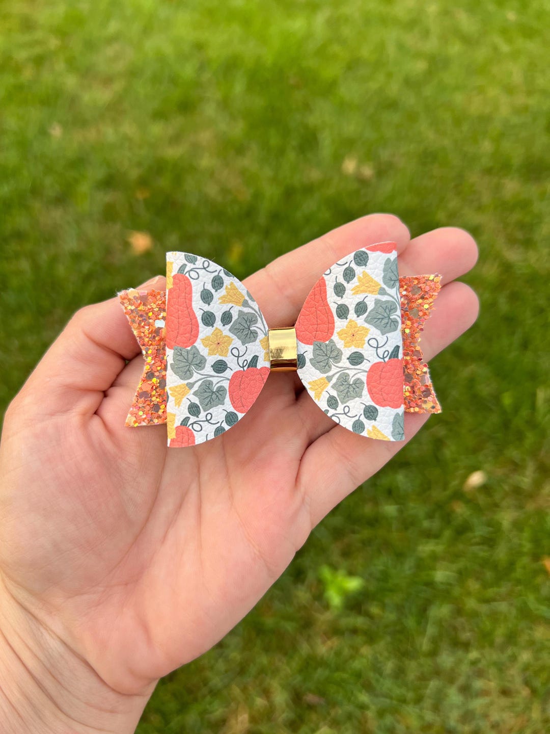 Fall Chair Bows Pumpkin Bow, Orange Hair Bow, Fall Hair Bows for Toddler, Fall Hair ...