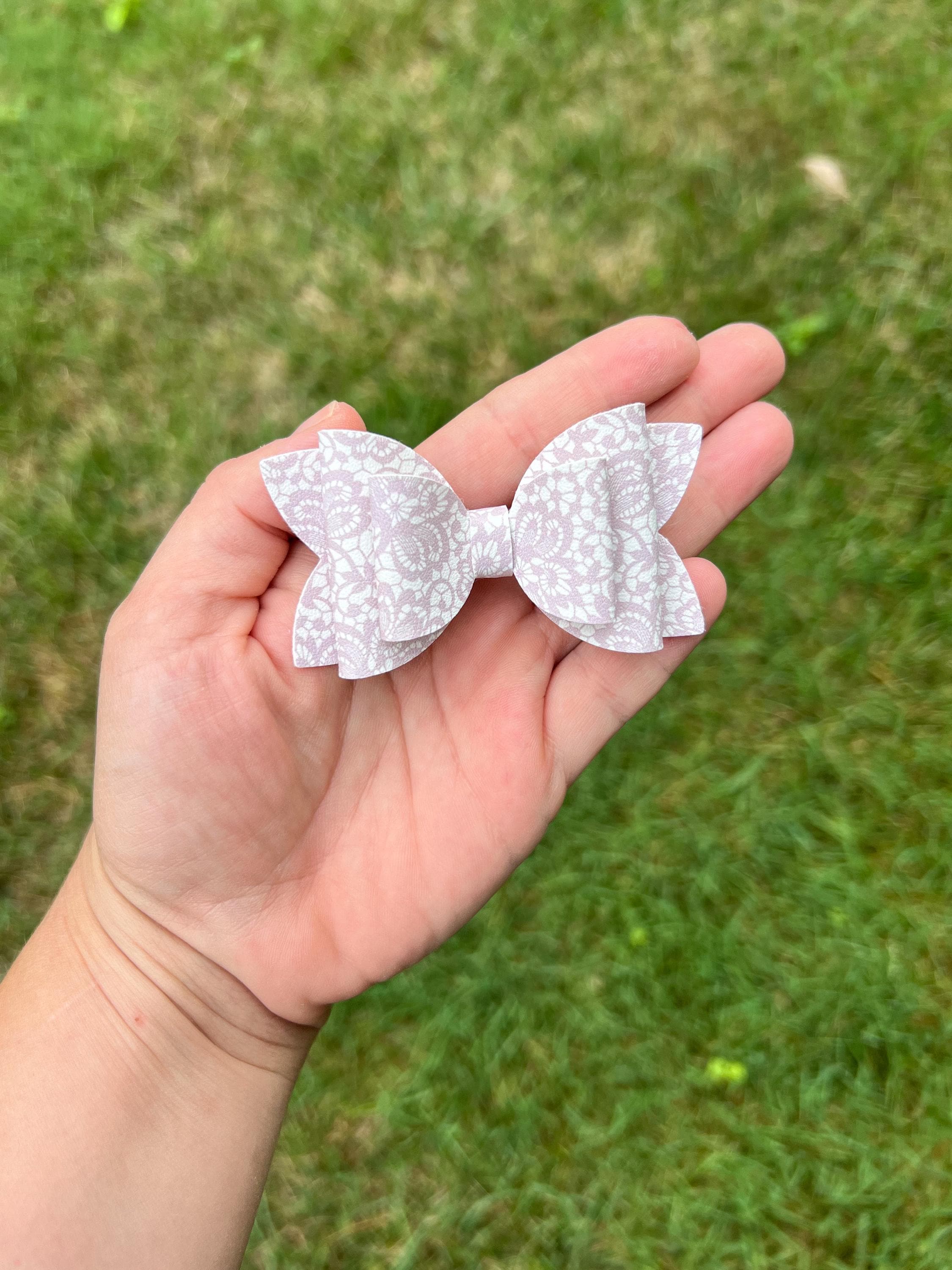 Fall Chair Bows Lace Bow, Neutral Hair Bow, Fall Hair Bows for Toddler, Fall Hair Clip ...