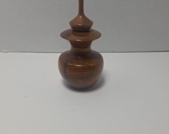 Vintage Oregon Myrtlewood Perfume Bottle Set - Made by Beaudette's of Coquille - With Original Glass Vial