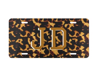 Monogram Tortoise Shell License Plate: Father's Day, Sweet 16th Birthday!