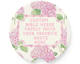 Create Your Own Custom Car Coaster: Bible Verse, Song, Family Motto