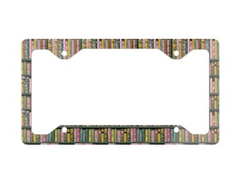 Coquette Book Shelf License Plate Frame, Made in the USA, Book Lover 16th Birthday!