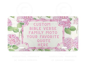 Create Your Own Custom License Plate, Personalized Bible Verse, Quote, Song, Motto