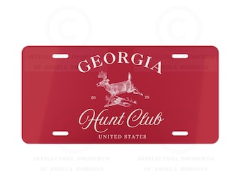 Father's Day Personalized Hunt Club License Plate: State, Duck, Dog, Deer Camp