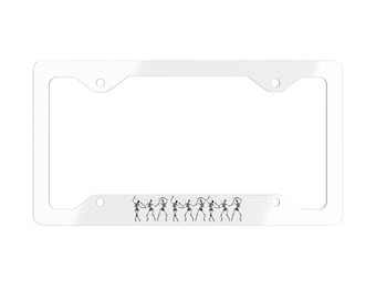 Dancing Skeletons Licence Plate Frame, Made in the USA, Book Lover 16th Birthday! Halloween Decorations