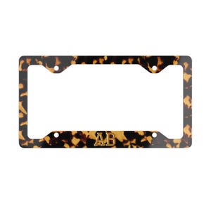 Personalized Tortoise Shell License Plate Frame