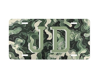 Monogram Camo License Plate: Father's Day, Sweet 16th Birthday!
