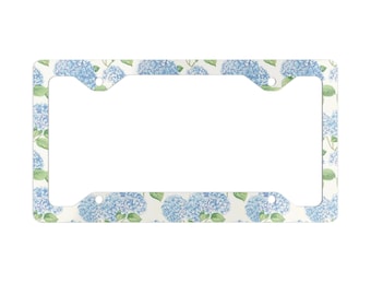 Blue Hydrangea License Plate Frame, Sweet 16
