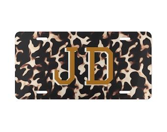 Monogram Tortoise Shell License Plate: Father's Day, Sweet 16th Birthday!