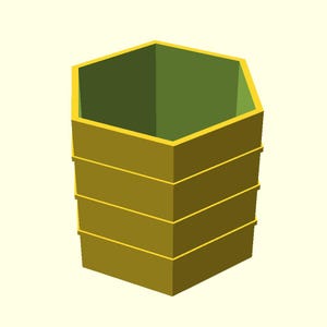 Geometric Hexagon Planter - 3D Printed Succulent Pot - Modern Plant Holder - Indoor Garden Decor