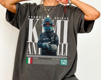 Comfort Colors® Kimi Antonelli Shirt - Vintage Racing Graphic Tee - Motorsport Fan Top - Driver Number Twelve Shirt - Retro Racing Gift