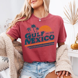 Comfort Colors® Gulf of Mexico Stay Salty Resistance Shirt, Anti Trump T-Shirt, Democrat Protest Tee, Retro Sunset Political Graphic Top