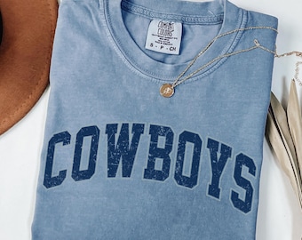 Comfort Colors® Cowboys Shirt, Texas Football Shirt, Retro Game Day Shirt, Vintage Style Dallas Sports Fan Gift, Sunday Football Graphic Tee