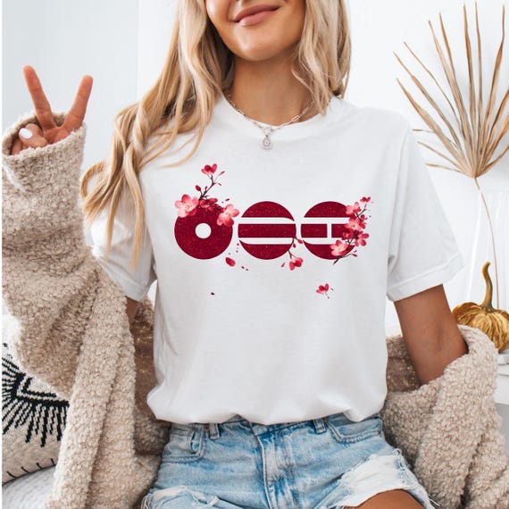 Kpop Fan Shirt Kirschblüten Design, Koreanischer Pop Konzert 2026 Kleidung, Südkorea Musik Tour Merch, Pastell Blumen Geschenk für Sie