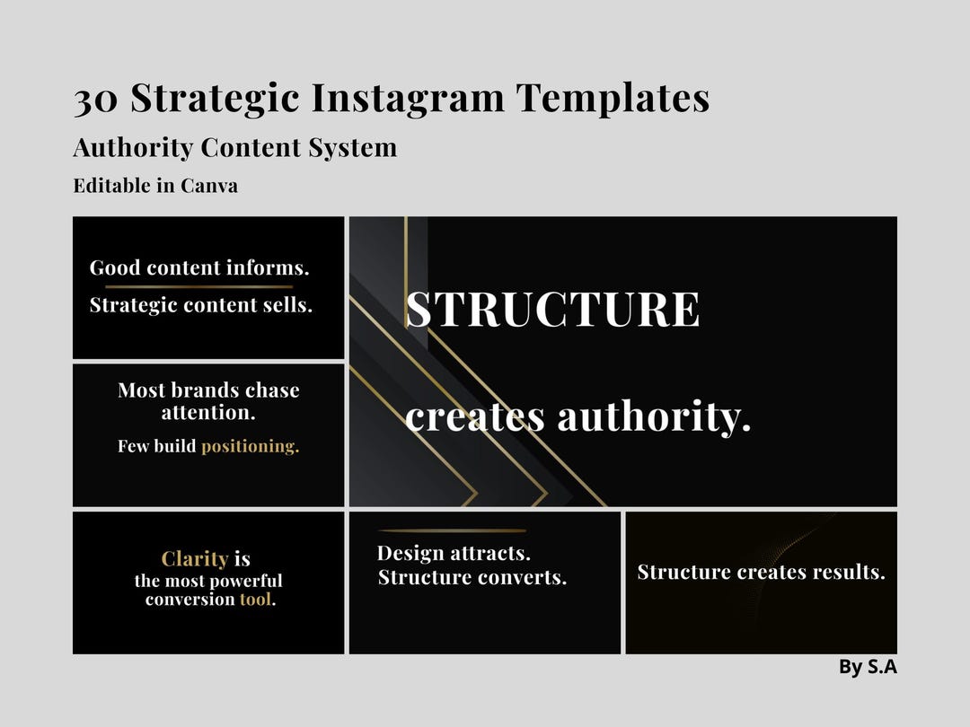 Instagram Canva Templates for Business, 30 Social Media Post Templates ...