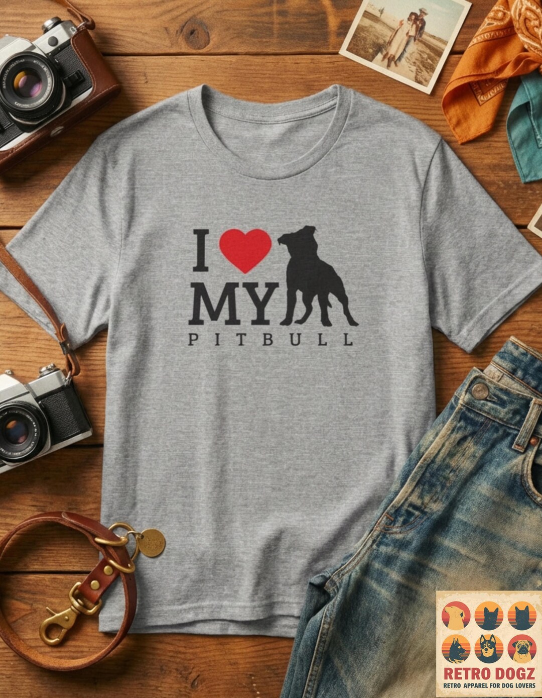 I Love My Pitbull Dog T-shirt, Cute Pitbull Dog Lover Tee, Dog Mom Gift ...
