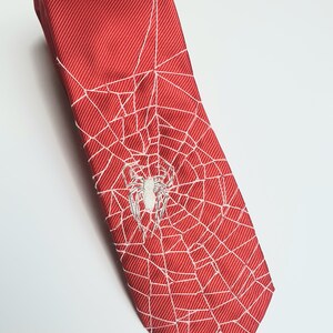 Krawatte mit Spinnennetz Stickerei Spider-Man image 5