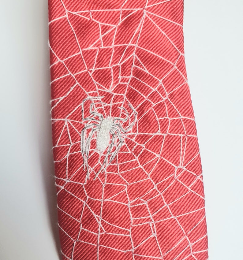 Krawatte mit Spinnennetz Stickerei Spider-Man image 4