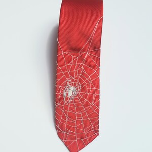 Krawatte mit Spinnennetz Stickerei Spider-Man image 2