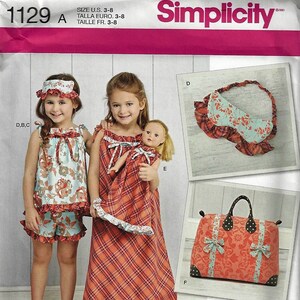 Simplicity Pattern #1129~Childs' APPAREL and ACCESSORY PATTERN~Ruby Jeans's Closet~Childs' Sz 3-8 ~New Uncut Factory Folded