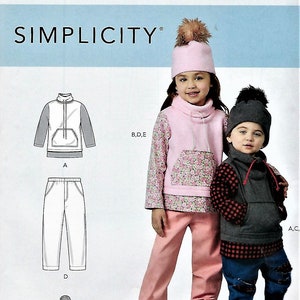 Simplicity Pattern #S8997/R10715~Toddlers&#39; Pants, Knit Top and Hat~Toddler Sz   4-8~New