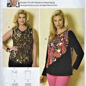 Butterick Connie Crawford Pattern #B6334~Misses&#39; Sleeveless or Flounce-Overlay Tops~Misses Sz Xsm-Xlg~OOP~New