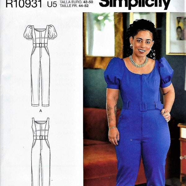 Simplicity Mimi G Style Pattern #R10931/9234~Misses' Jumpsuit~Misses Sz 6-14 or 16-24~New Uncut~Child Sz 3-8  ~New Uncut